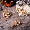 3Pcs 3 Style Halloween Alloy Claw Hair Clips for Women Girls AJEW-TA0001-91-6