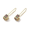 Brass Micro Pave Cubic Zirconia Hoop Earrings for Women EJEW-C097-26G-02-1