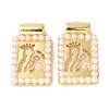 Rack Plating Brass & Acrylic Pearl Pendants X-KK-G488-05B-G-1