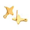 Star Shape 201 Stainless Steel Stud Earrings Findings X-STAS-Q251-02G-2