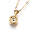 304 Stainless Steel Brass Pendant Necklaces NJEW-O108-27G-2