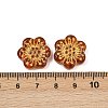 Baking Paint and Golden Metal Enlaced Glass Beads DGLA-T004-09D-3