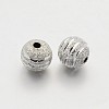Textured Round Brass Beads LS-KK-N0061-01S-6mm-1