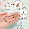 11Pcs 11 Colors Brass Micro Pave Cubic Zirconia Pendants KK-TA0001-97-5