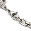 Ion Plating(IP) Two Tone 201 Stainless Steel Oval Link Chain Bracelet BJEW-B078-02GP-3