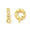 Brass Micro Pave Clear Cubic Zirconia Tube Bails KK-A254-02B-G-1