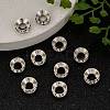 Brass Rhinestone Spacer Beads X-RB-A020-9mm-01P-6