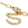 304 Stainless Steel Paperclip Chains Necklace Makings AJEW-P119-05G-3