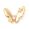 Brass Pave Cubic Zirconia Pendants KK-E793-28G-1