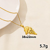 304 Stainless Steel Wolf Pendant Necklace BX4246-8-1