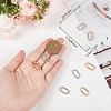10Pcs 2 Colors Brass Spring Gate Rings KK-BBC0007-77-3