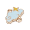 Alloy Enamel Star Cloud Connector Charms PALLOY-V001-04B-2