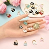 24Pcs 12 Styles Rack Plating Alloy Enamel Pendants ENAM-YW0006-10-3