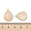 Natural Rose Quartz Faceted Teardrop Pendants G-I382-01G-06-3