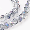 Electroplate Glass Beads Strands X-GLAA-K027-HR-B01-3