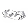 Non-Tarnish 304 Stainless Steel Hollow Twist Teardrop Hoop Earrings for Women LS-STAS-B034-15P-2
