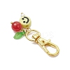 6Pcs Smiling Face Acrylic & Natural Lemon Jade & Quartz & Amethyst & Rose Quartz & Quartz Crystal & Dyed Malaysia Jade Pendant Decorations HJEW-JM03151-5