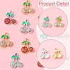 12Pcs 6 Colors Rack Plating Alloy Pendants FIND-FS0003-11-3
