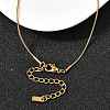 1MM 304 Stainless Steel Round Snake Chain Necklaces for Women NJEW-Z091-10G-2