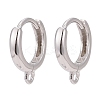 Anti-Tarnish Rhodium Plated 925 Sterling Silver Hoop Earrings STER-K168-042P-1