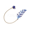 Stainless Steel Feather & Alloy Bookmarks AJEW-JK00402-01-4