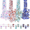 320Pcs 4 Colors 2-Hole Opaque Glass Seed Beads SEED-CN0001-22-1