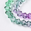 Gradient Color Baking Paint Glass Bead Strands X1-DGLA-A039-T2mm-A010-3