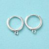 925 Sterling Silver Huggie Hoop Earring Findings STER-K174-15B-S-2