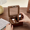 2-Slot Square Wood Watch Storage Boxes OBOX-WH0001-09-3