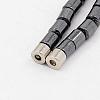 Fashionable Magnetic Synthetic Hematite Necklaces LS-NJEW-K006-21-4