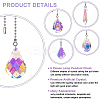 5Pcs Glass Ceiling Fan Pull Chain Extenders AJEW-BC0003-48-4