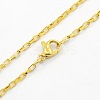 Unisex 304 Stainless Steel Box Chain Necklaces STAS-O037-70G-1