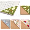 4Pcs 4 Style Felt & Kraft Paper Embroidery Corner Bookmarks FIND-OC0002-34-1
