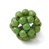 Round Woven Beads TURQ-JF-4MM-02-4