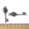 Key Brass Natural Dragon Blood Big Pendants KK-D361-01AS-34-3