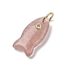 Natural Strawberry Quartz Pendants X-G-A297-01G-08-2