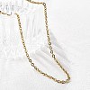 Ion Plating(IP) 304 Stainless Steel Cable Chain Necklace for Men Women STAS-L164A-01G-A-3