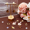 32Pcs 4 Style Brass Clip-on Earring Converters Findings KK-SP0001-28G-4