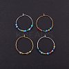 Brass Wine Glass Charm Rings Hoop Earrings KK-PH0028-01M-4