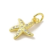 Brass Micro Pave Cubic Zirconia Charms KK-M283-22F-01-2