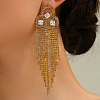 Fashionable 201 Stainless Steel Tassel Stud Earrings ND2166-1