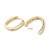 Rectangle Brass Huggie Hoop Earrings for Women EJEW-U008-12G-2