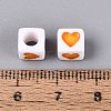 Opaque Acrylic European Beads OPDL-S078-08-3