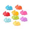 2-Hole Opaque Solid Color Bunny Acrylic Buttons BUTT-S020-35-1