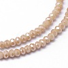 Faceted Rondelle Full Rainbow Plated Electroplate Glass Beads Strands EGLA-M004-2mm-A12-2