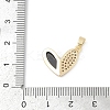 Brass Micro Pave Clear Cubic Zirconia Pendants KK-R213-06G-02-3