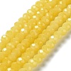Baking Paint Imitation Jade Glass Bead Strands DGLA-A034-J8MM-A-3