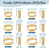 12Pcs 6 Size 201 Stainless Steel Grooved Finger Ring Settings RJEW-TA0001-05G-2
