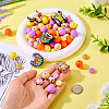 101Pcs Cattle Theme Silicone Focal Beads SIL-TA0002-60-7