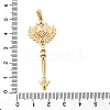 Brass Micro Pave Cubic Zirconia Big Pendants KK-B147-04G-09-3